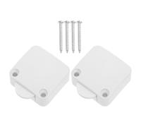 ELEOUTI Lot de 2 Interrupteurs de Porte pour Armoire 12V-250V Commutateurs Tactiles Automatiques Blancs 4 Vis Contrôle D’Éclairage pour Meubles Placards et Garde-Manger Compatible