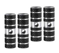 ELEOUTI Lot de 2 Paires de Pédales Cylindriques en Alliage D'aluminium Noir, Robustes et Haute Dureté, Adaptées pour Vélo de Montagne et Vélo Classique