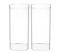 ELEOUTI Lot de 2 Verres Simples en Verre Borosilicaté 400ml, Tasses Délicates pour Boire, Design Créatif, Utilisation Restaurant et Banquet
