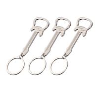 ELEOUTI Lot de 3 Porte-clés Guitare en Alliage de Zinc Argenté, Décapsuleur Créatif Portable, Design Original pour Organiser Clés Quotidien