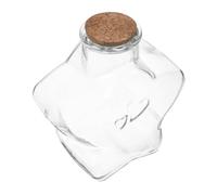 ELEOUTI Lot de Petites Bouteilles en Verre Bouchon en Liège, Récipients à Souhaits de Cœur, Résistance à l'usure, Faciles à Stocker pour Décoration et DIY