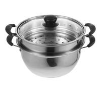 ELEOUTI Marmite à Vapeur Cuisson Vapeur en Acier Inoxydable Grosse Capacité Couvercle en Verre, Résistance Haute Température, Casserole Multi-couches Plusieurs styles Plusieurs styles