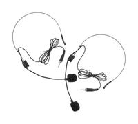 ELEOUTI Microphone de Tête Léger 3,5 Mm Casque Filaire, Amplification Vocale Claire, 2pcs pour Présentations et Prise de Parole, Design Élégant Noir