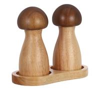 ELEOUTI Moulin à Sel et Poivre et Stabilité Manuel Forme Champignon en Bois Design Créatif Lignes Lisses pour Gadgets Cuisine Amusants
