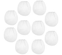 ELEOUTI Paquet Filtrants Lot de 10 Pièces Blanc pour Peinture à L'huile en Polyester et Nylon, Filtration Cordon Coulissant pour Usage Professionnel
