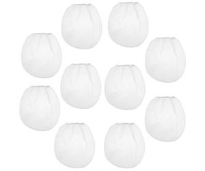 ELEOUTI Paquet Filtrants Lot de 10 Pièces Blanc pour Peinture à L'huile en Polyester et Nylon, Filtration Cordon Coulissant pour Usage Professionnel