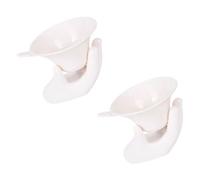 ELEOUTI Passoire à Thé en Céramique Blanche Design Créatif, Filtre à Thé Domestique pour Collection et Filtration des Résidus, Lot de 2 de Accessoires