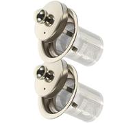 ELEOUTI Passoire à Thé Fine en Acier Inoxydable 2pcs avec Couvercle, Maille Dense et Résistance à L'usure pour Tasse et Théière, Design Simple et Élégant