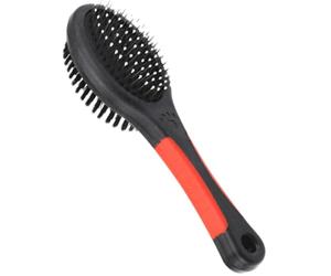 ELEOUTI Peigne en Plastique Double Face pour Animaux de Compagnie, Outil de Toilettage Poignée en Caoutchouc, Soulage la Fatigue et Accélère la Circulation Sanguine, pour Chien et Chat