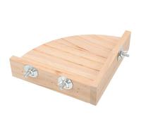 ELEOUTI Perchoir pour Perroquets en Bois Naturel Khaki, Plateforme Triangulaire Robuste, Facile à Installer, Ne Rétrécit ni Ne Craque, pour Perroquets et Cacatoès Noirs