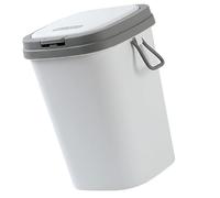 ELEOUTI Poubelle à Pression Nordique 13 L en PP avec Couvercle et Poignée | Usage Maison ou Bureau, Finition Lisse Moderne, pour Papier et Miettes, Format Compact
