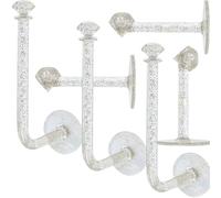 ELEOUTI Présentoir à Bijoux Suspendu Mural 6pcs Support Adhésif sans Trace, Organisateur Simple et Stylé pour Accessoires Cheveux, pour Ranger Bandeaux et Anneaux