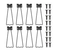 ELEOUTI Support Arrière pour Cadres Photo en Fer Noir Grand Format 8 Supports 16 Vis de Chevalet Stable pour Présentation Photo Intérieure Accessoires pour Fixation DIY Robuste
