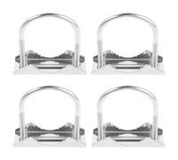 ELEOUTI Support de Fixation D'antenne en Aluminium Argenté, Facile à Utiliser, Lot de 4 Pièces pour Balcon et Toit avec Accessoires Complets