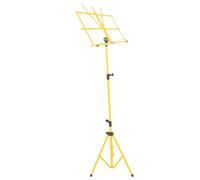 ELEOUTI Support Trépied Pliable Hauteur Réglable et Angle Multi-positions pour Partitions Musicales en Métal Jaune pour Musiciens en Répétition ou Concert