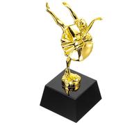 ELEOUTI Trophée Délicat de Danse en Plastique Or Surface Lisse et Base Stable pour Spectacles de Talent et Jeux Récréatifs