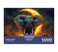 éléphant 1000 Piece Jigsaw Puzzle for Adults Challenging Game Stress Relief Puzzle Cultivate The Spirit of Teamwork for Family Decorations 70x50cm/1000pcs