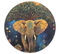 éléphant 1000 Piece Jigsaw Puzzle for Adults Challenging Game Stress Relief Puzzle Exercise The Memory of The Brain for Men, Women, Elders, Seniors 1000pcs (67.5x67.5cm)