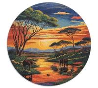 éléphant 1000 Piece Jigsaw Puzzle for Adults Educhational Games Stress Relief Puzzle Cultivate The Spirit of Teamwork for Adults and Kids, Age 12 Years Up 1000pcs (67.5x67.5cm)
