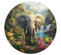 éléphant 1000 Piece Jigsaw Puzzle for Adults Educhational Games Stress Relief Puzzle Exercise The Memory of The Brain for Men, Women, Elders, Seniors 1000pcs (67.5x67.5cm)
