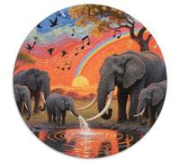 éléphant 1000 Piece Jigsaw Puzzle for Adults Family Challenge Toys Stress Relief Puzzle Exercise The Memory of The Brain for Adults and Kids, Age 12 Years Up 1000pcs (67.5x67.5cm)