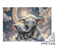 éléphant 1000 Pièces Couple d'étreintes Cloud Puzzle Adulte Qualité Premium Anti-Stress Difficile pour Experts pour Collectionner Édition Limitée 70x50cm/1000pcs