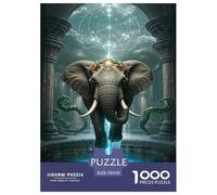 éléphant 1000 Pieces Puzzle Mignon Puzzles Divertissement Créatif pour La Décoration De La Maison Le Cadeau Parfait pour La Famille Et Les Amis Jeu Difficile pour Les 70x50cm/1000pcs