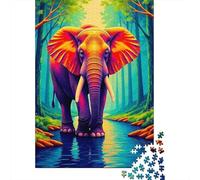 éléphant 1000 Pièces Puzzle pour Adultes Jeux De Défi Familial Divertissement Apaisant Cultiver l'esprit D'équipe pour Décorations Familiales 500pcs (52x38cm)