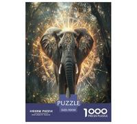 éléphant 1000 Pièces Puzzle pour Adultes Jeux De Défi Familial Puzzle Anti-Stress Cultiver l'esprit D'équipe pour Toute La Famille, Cadeaux pour Femmes, Cadeaux pour Hommes 70x50cm/1000pcs