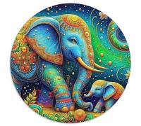 éléphant 1000 Pièces Puzzle pour Adultes Jeux De Défi Familial Puzzle Anti-Stress Entraîner La Mémoire du Cerveau Cadeaux pour Adultes 1000pcs (67.5x67.5cm)
