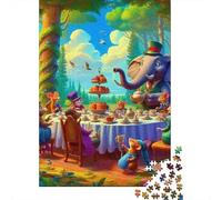 éléphant 1000 Pièces Puzzle pour Adultes Jeux De Défi Familial Puzzle Anti-Stress Entraîner La Mémoire du Cerveau pour Toute La Famille, Cadeaux pour Femmes, Cadeaux pour Hommes 1000pcs (75x50cm)