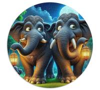 éléphant 1000 Pièces Puzzle pour Adultes Jeux De Défi Familial Puzzle Anti-Stress Entraîner La Mémoire du Cerveau pour Toute La Famille, Cadeaux pour Femmes, Cadeaux pour Hommes 1000pcs (67.5x67.5cm)