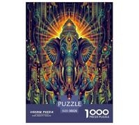 éléphant 1000 Pièces Puzzle pour Adultes Jeux Éducatifs Puzzle Anti-Stress Entraîner La Mémoire du Cerveau pour Hommes, Femmes, Seniors 38x26cm/1000pcs