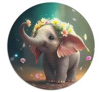 éléphant 1000 Pièces Puzzle pour Adultes Jeux Éduchatifs Puzzle Anti-Stress Cultiver l'esprit D'équipe pour Hommes, Femmes, Seniors 1000pcs (67.5x67.5cm)