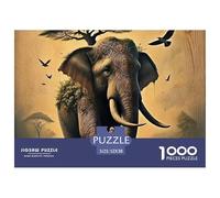 Éléphant 1000 Pièces Puzzles pour Adultes sur Le Thème De Qualité Supérieure Impossible Loisir Détente Écologique Jeu Relaxant 52x38cm/1000pcs