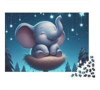 éléphant 1000 Pièces Star Nest Bébé Puzzle Adulte Carton Épais Anti-Stress Détente pour Experts Difficile avec Affiche Guide sans Défaut 70x50cm/1000pcs