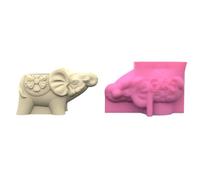 Éléphant 3D en silicone pour pots de fleurs, vase, béton, ciment et résine époxy, outil de moulage pour travaux manuels, décoration d'intérieur, résine époxy