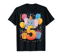 Éléphant 5ème anniversaire garçon fille 5 ans cinquième éléphant T-Shirt