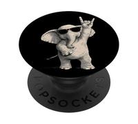 Éléphant à Bascule avec Lunettes de Soleil PopSockets PopGrip Adhésif