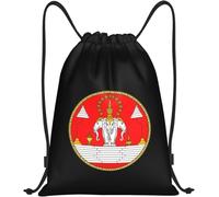 Éléphant À Trois Têtes Du Laos Unisexe Sac À Dos À Cordon Réglable Sac À Cordon Résistant Gym Sack Pour Natation Gymnastique Yoga