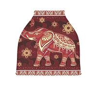 Éléphant Africain Vintage Housse de Canopée pour Poussette,Siège de Voiture pour Bébé Dais Siège Auto Couverture D'Allaitement Pare-Soleil Respirant Extensible pour Bébé