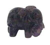 Eléphant Améthyste Pierre Figurine Fossiles Minéraux Pierre de Guérison Cristal Figurine ELA2 Geofossiles
