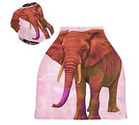 Éléphant Ancien Rose Housse de Canopée pour Poussette,Siège de Voiture pour Bébé Dais Siège Auto Couverture D'Allaitement Pare-Soleil Respirant Extensible pour Bébé