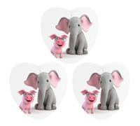 Elephant And Piggie Lot de 3 désodorisants à suspendre pour voiture, maison, bureau, style gris