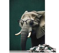Elephant Animal Funny Puzzle 1000 Pièces Educa Jouet en Bois Cadeau Unique Décoration Intérieure Jeu Éducatif Challenge Toy pour Adultes Et Enfants À Partir De 12 Ans 1000pcs (75x50cm)