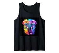 Éléphant arc-en-ciel majestueux Débardeur