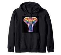 Éléphant arc-en-ciel majestueux Sweat à Capuche