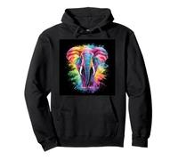 Éléphant arc-en-ciel majestueux Sweat à Capuche