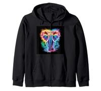 Éléphant arc-en-ciel majestueux Sweat à Capuche