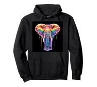 Éléphant arc-en-ciel majestueux Sweat à Capuche
